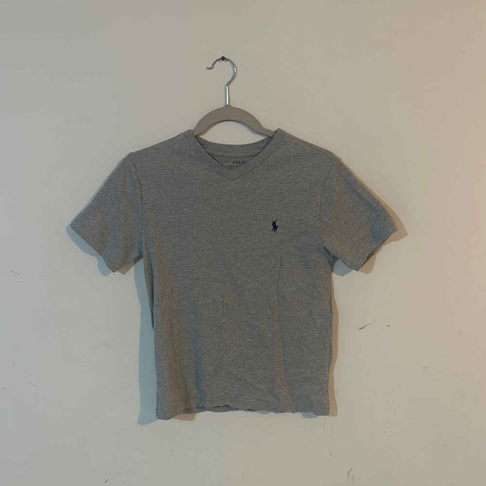 Polo by Ralph Lauren Kids Gray V-Neck T-Shirt